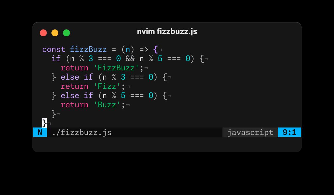 Fizzbuzz without ligatures